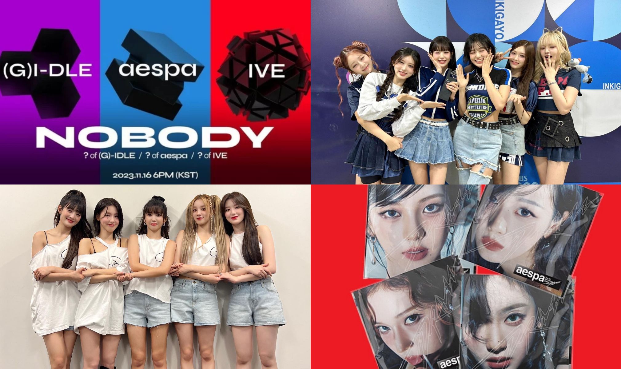 G)I-DLE x aespa x IVE 四代女團夢幻連動！合作新曲《NOBODY》：「送給全球樂迷的禮物！」
