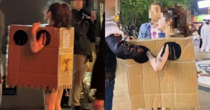 韓「裸體箱女」街頭任人摸!背後真相流出遭判刑 喊冤:這是行為藝術