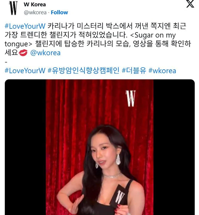 圖片來源:X | W Korea