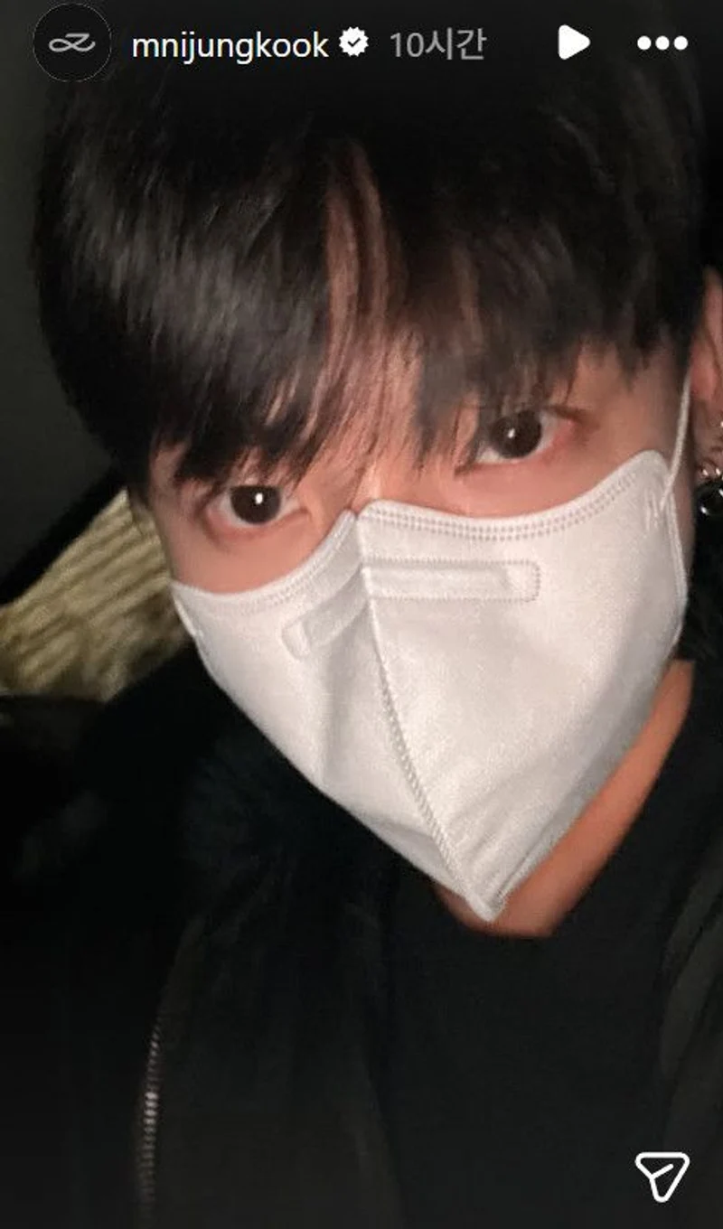 韓娛熱議-柾國開設IG帳號後首次上傳自拍