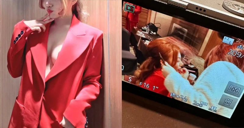 韓女星真空穿紅外套！深V一路開到胸下　好友衝留言區急喊「該管一下了」