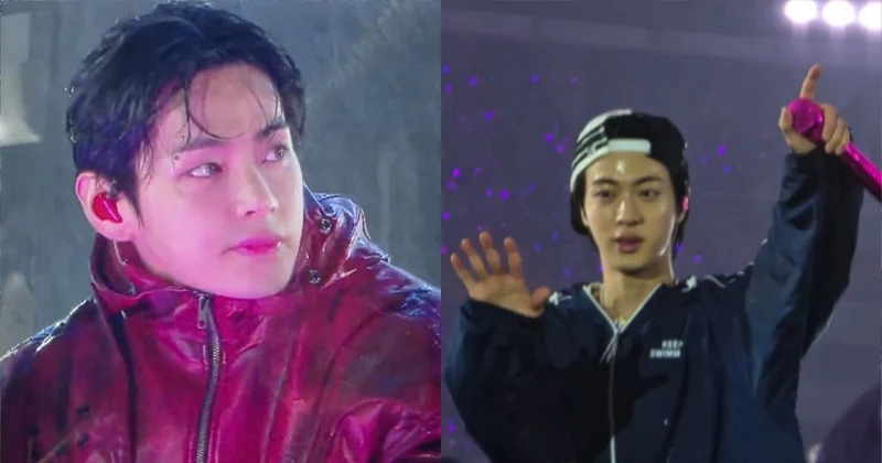 BTS世巡首站就封神！雨中13大名場面曝光 Jin寵粉失控、V濕身眉環帥到犯規