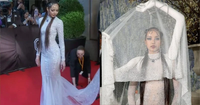Lisa Met Gala透膚戰袍被嫌無聊！踏上紅毯完整造型曝光 網全改口：我懂了