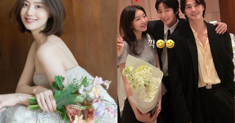 文彩元婚禮畫面流出！李準基、《惡之花》劇組重聚　浪漫韓屋韓屋婚宴美翻